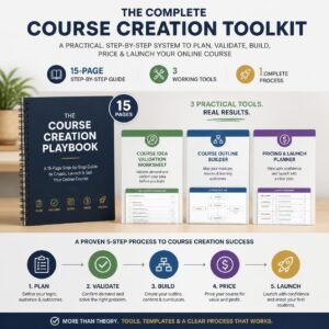 Create & Sell Your First Digital Course — Complete Toolkit (Guide + Workbook + Checklist + Tracker)