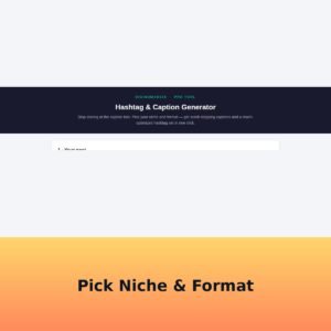 Hashtag & Caption Generator for Creators