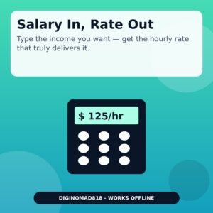 Freelance Rate Calculator — Turn Your Target Salary Into an Hourly Rate That Works