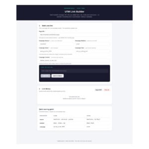 UTM Link Builder