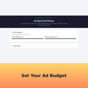 Ad Spend ROI Planner