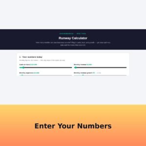 Runway Calculator — Startup Cash Runway