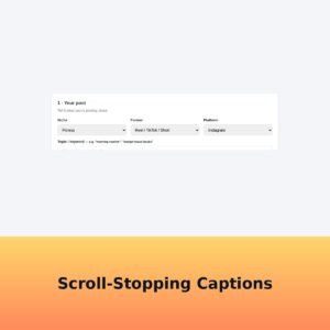 Hashtag & Caption Generator for Creators