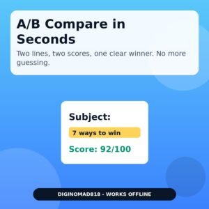 Email Subject Line Tester — Score & Compare Subject Lines Before You Send