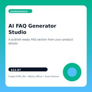AI FAQ Generator Studio