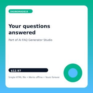 AI FAQ Generator Studio