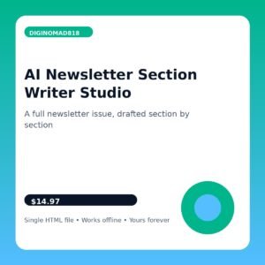 AI Newsletter Section Writer Studio