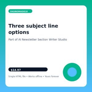 AI Newsletter Section Writer Studio