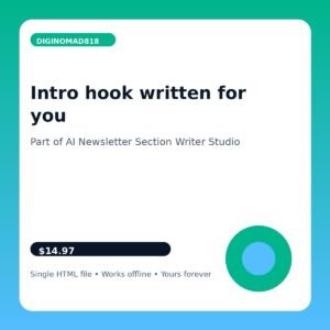 AI Newsletter Section Writer Studio