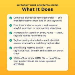 AI Product Name Generator Studio