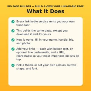 Bio Page Builder — Build & Own Your Link-in-Bio Page