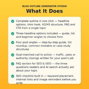Blog Outline Generator Studio