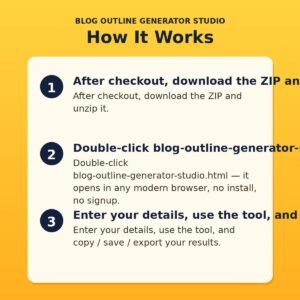 Blog Outline Generator Studio