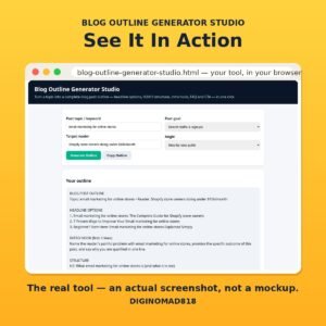 Blog Outline Generator Studio