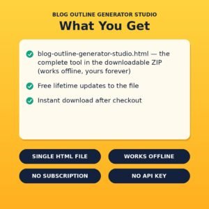 Blog Outline Generator Studio