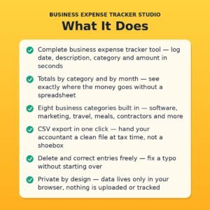 Business Expense Tracker Studio