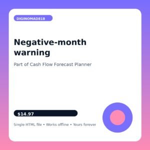 Cash Flow Forecast Planner