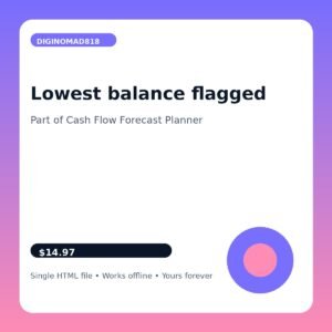Cash Flow Forecast Planner