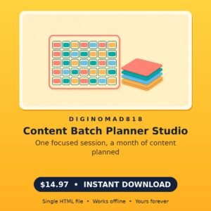 Content Batch Planner Studio