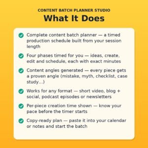 Content Batch Planner Studio