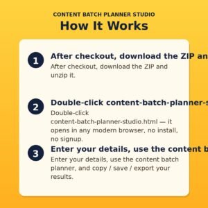 Content Batch Planner Studio