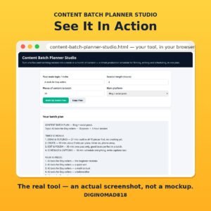 Content Batch Planner Studio