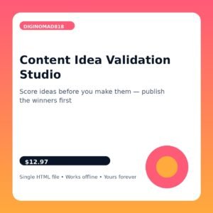 Content Idea Validation Studio