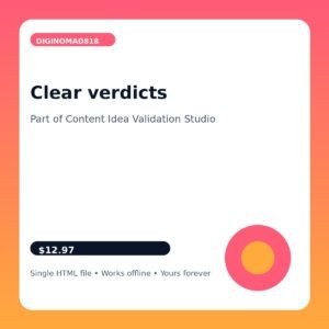 Content Idea Validation Studio
