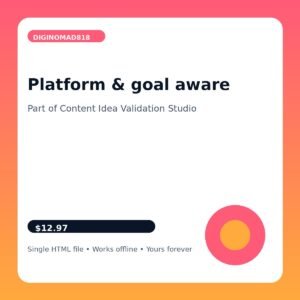 Content Idea Validation Studio