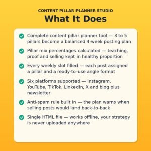 Content Pillar Planner Studio