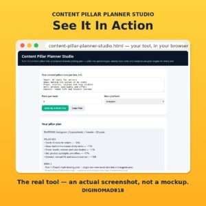 Content Pillar Planner Studio