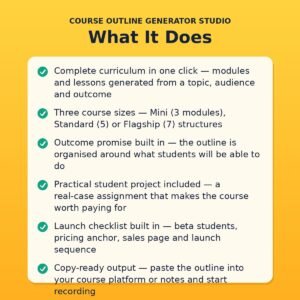Course Outline Generator Studio