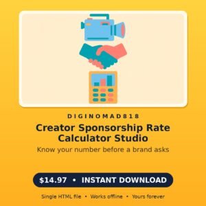 Creator Sponsorship Rate Calculator Studio