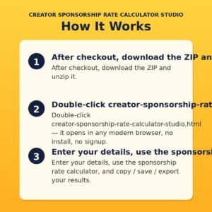 Creator Sponsorship Rate Calculator Studio