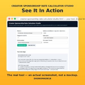 Creator Sponsorship Rate Calculator Studio