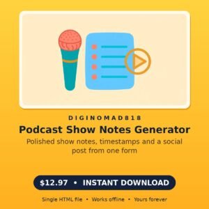 Podcast Show Notes Generator