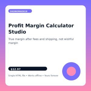 Profit Margin Calculator Studio