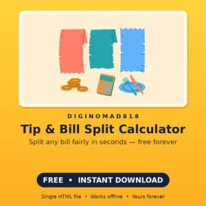 Tip & Bill Split Calculator