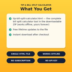 Tip & Bill Split Calculator