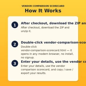 Vendor Comparison Scorecard