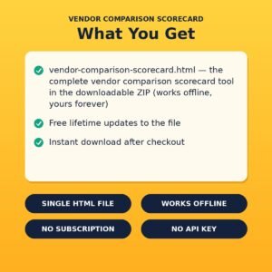 Vendor Comparison Scorecard