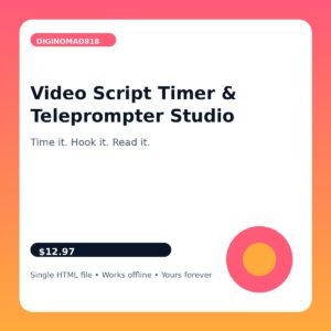Video Script Timer & Teleprompter Studio