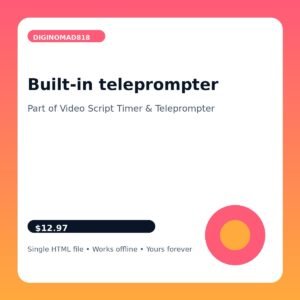 Video Script Timer & Teleprompter Studio