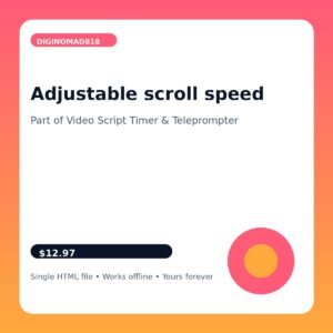 Video Script Timer & Teleprompter Studio