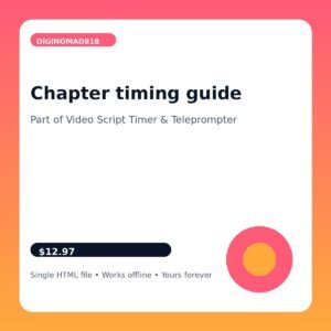 Video Script Timer & Teleprompter Studio
