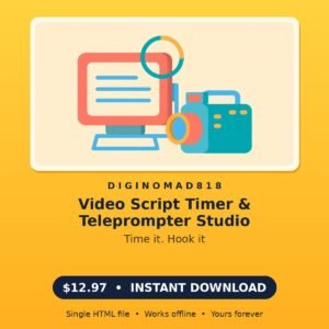 Video Script Timer & Teleprompter Studio