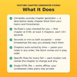 YouTube Chapter Generator Studio