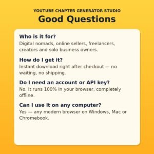 YouTube Chapter Generator Studio